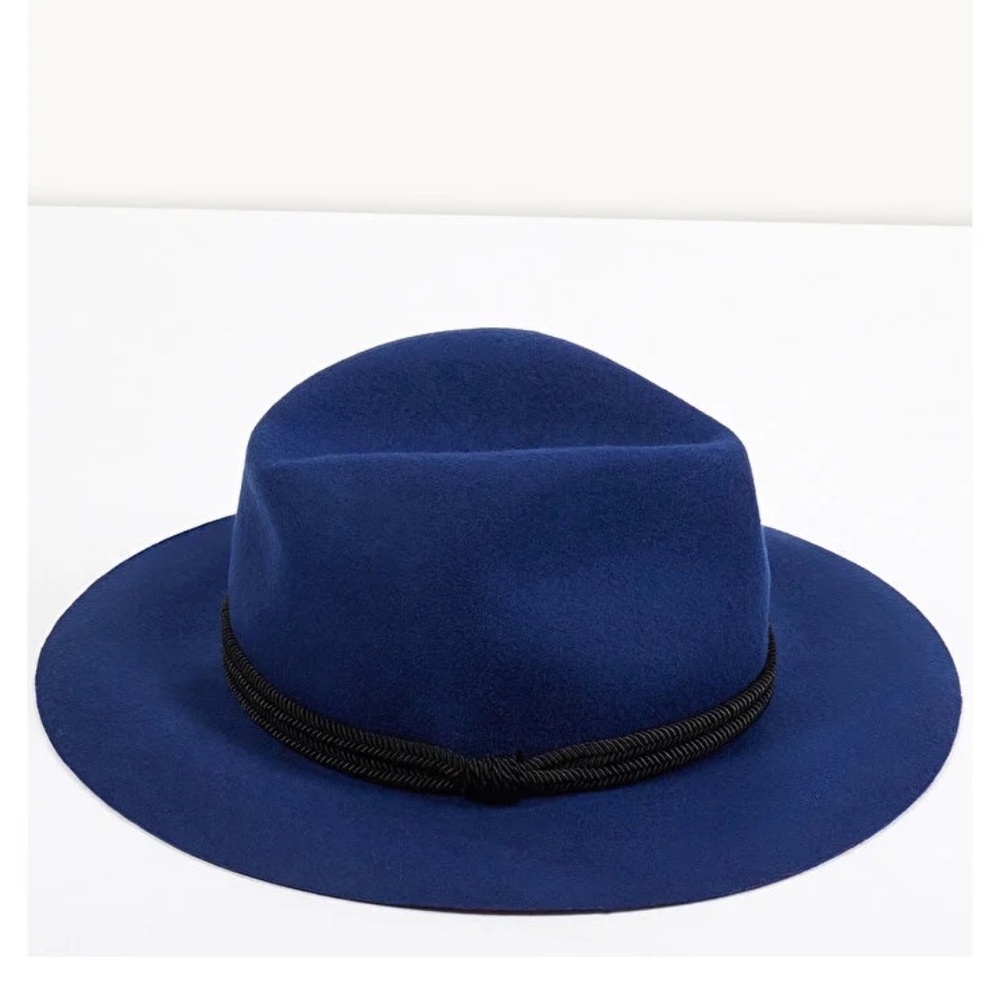 NWT Maje Wool Floppy Hat Blue